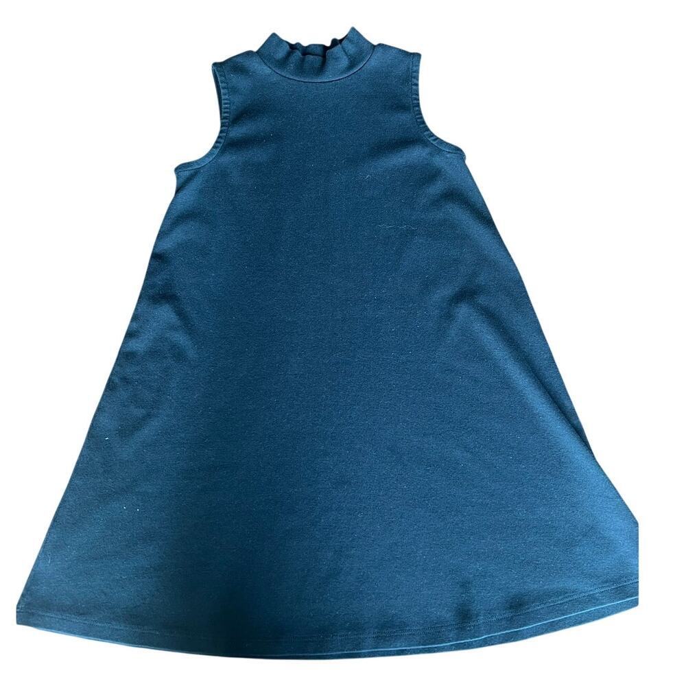 Gap Girls Mock Neck Dress, Medium/8, Black, Sleeveless, Modern, Soft
